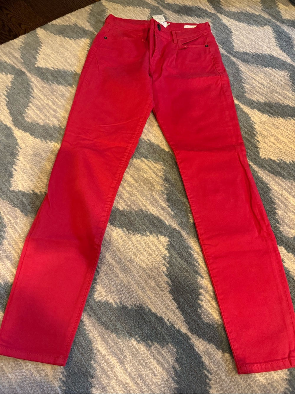 FRAME Le High Skinny Jeans Red Size 26